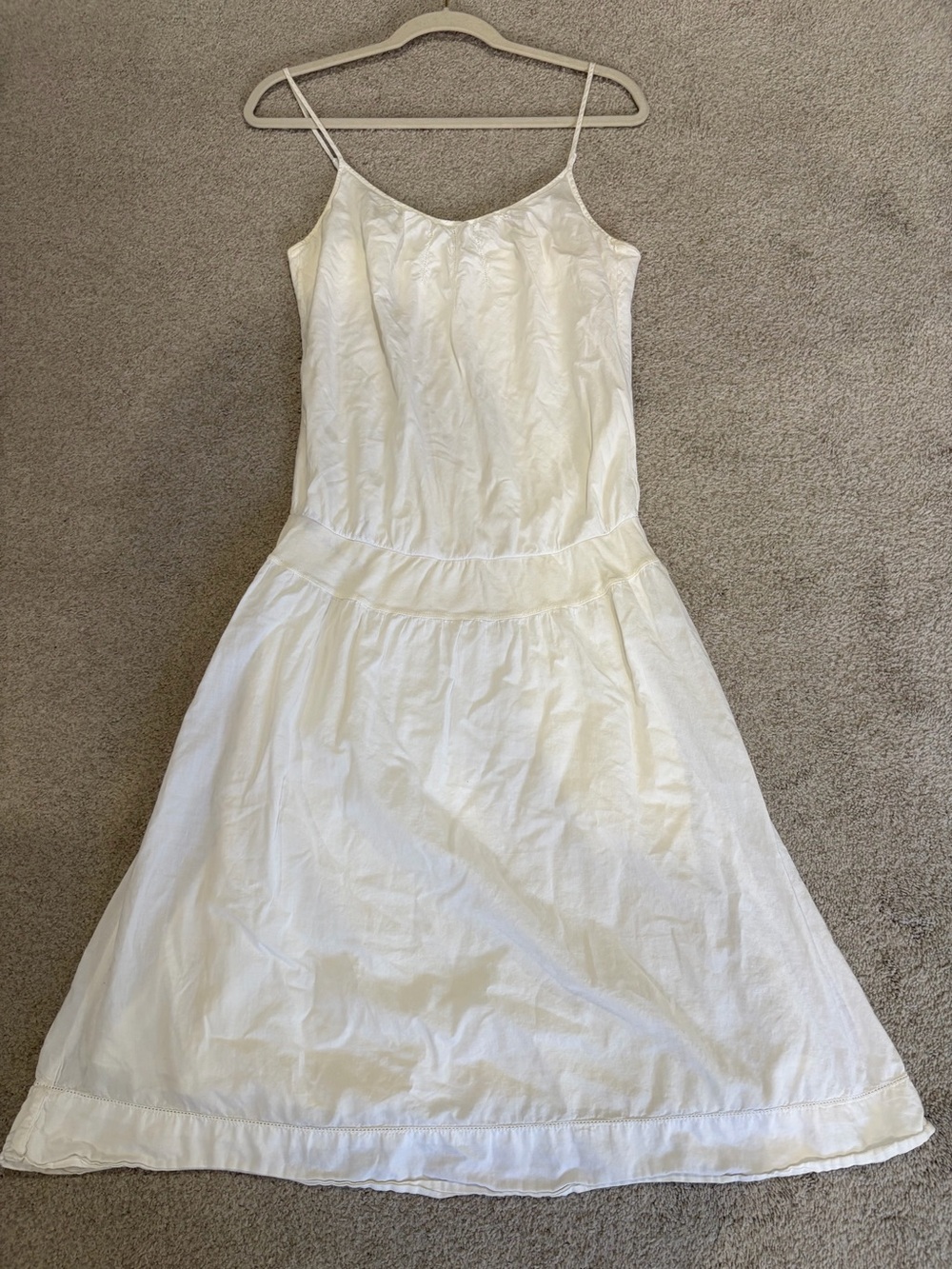 James Perse Dress, Women’s White Cotton Size 3 / Large, Strappy Midi Dress